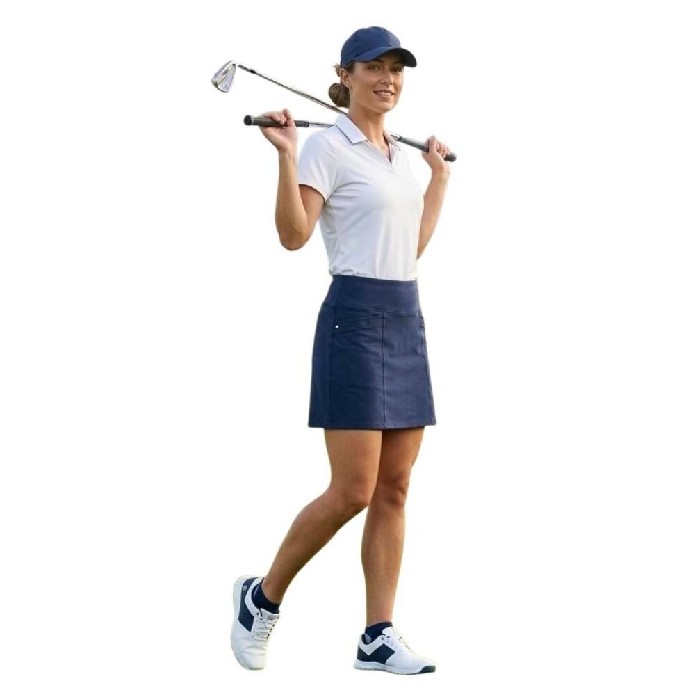NWT Caffe Marrakesh Navy Golf Skort Size M Ultra Tummy Control Athletic Skirt